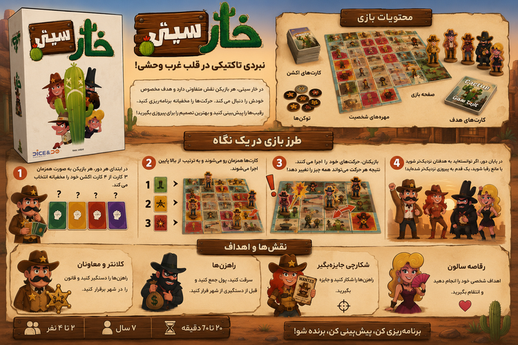 بازی فکری خار سیتی | نبردی تاکتیکی در قلب غرب وحشی